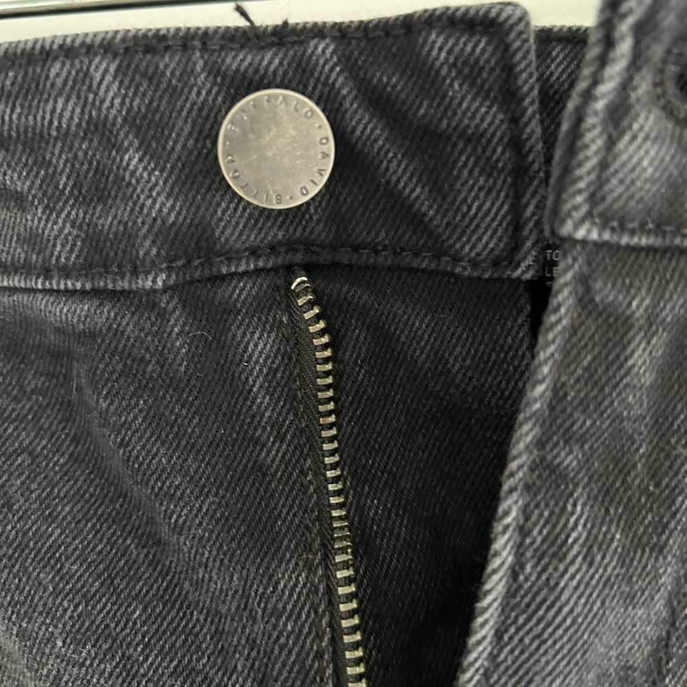 BUFFALO David Bitton Black Denim High Waisted Wide Leg Jeans size 16 NEW - Picture 3 of 10